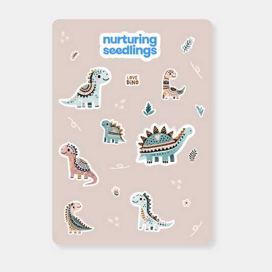 Sticker Sheet - Love Dino