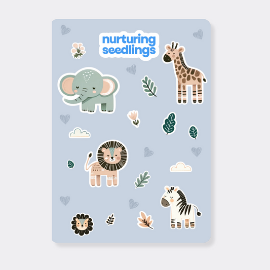 Sticker Sheet - Safari Friends
