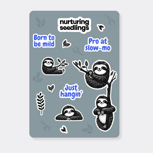 Sticker Sheet - Slothin'